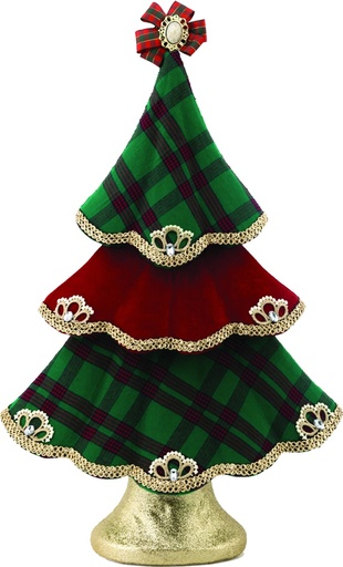 [LJ036] 59cm Layered Tree - Red/Green