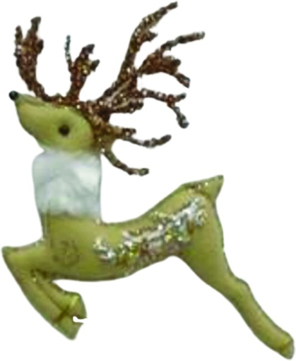 [SL213] 21.5cm Winter Deer - Platinum/Sahara/White