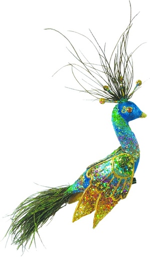 [SL093] 25cm Ornate Peacock - Multicolour