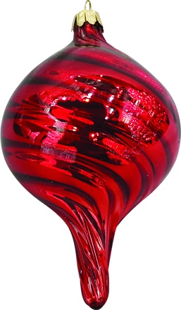 [YS008] 14cm Swirl Glass Drop - Red