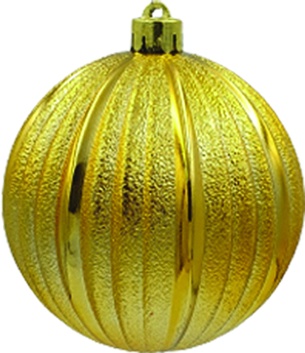 [LF165-GD] 10cm Shiny Pumpkin Ball - Gold