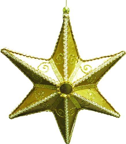 [SL073] 25cm Ribbon Star - Gold