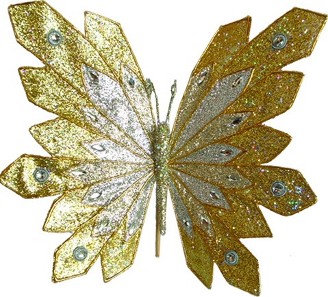 [SL100] 30cm Butterfly Clip - Gold/Platinum/Silver