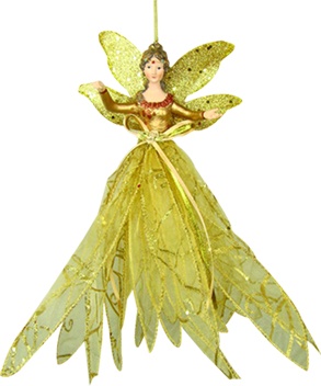 [THA1310-GD] 25cm Ribbon Angel - Gold