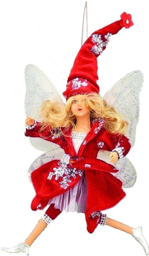 [TP067] 40cm Hanging Fairy - Red/Gold