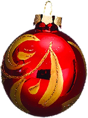 [YA3033A] 10cm Decorative Ball - Red/Gold
