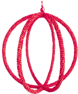 [HE076] 10cm Wireframe Ball - Red