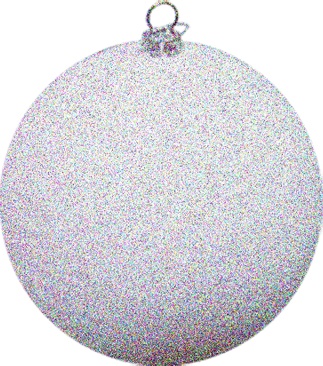 [CB200G-W] 20cm Glittered Ball - White