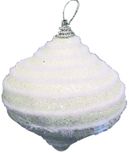 [RN401] 8cm Glittered Onion - White