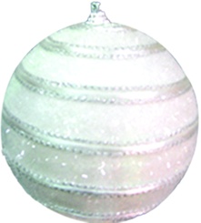 [RA036] 8cm Striped Ball - Silver