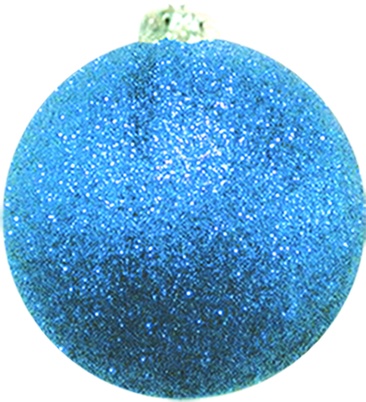 [CB080G-B] 8cm Glittered Ball - Blue