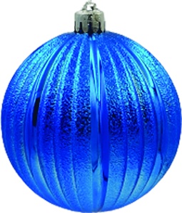[LF165-B] 10cm Shiny Pumpkin Ball - Blue