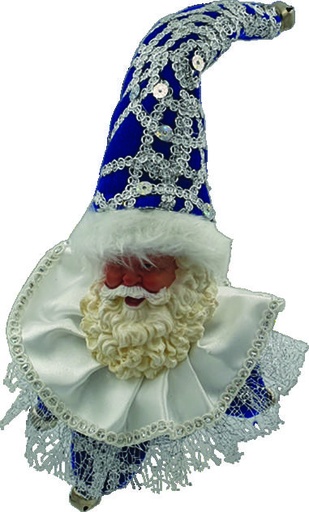 [TP066] 30cm Hanging Santa Head - Blue/White