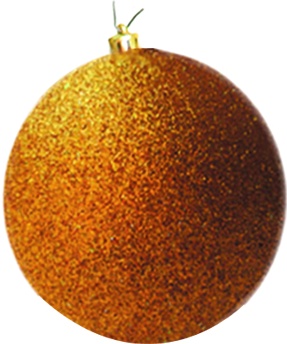 [CB060G-CO] 6cm Glittered Ball - Copper