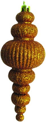 [JN097] 14cm Glittered Finial - Copper