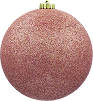 [CB120G-RO] 12cm Glitter Ball - Rose Gold