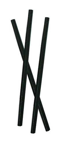 [STRAW001-BK] 20cm x 6mm Eco-Friendly Paper Straws - Black, Biodegradable, Eco-friendly and Individually Wrapped