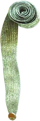 [EY034-S] 3m Glittered Belt Ribbon - Silver