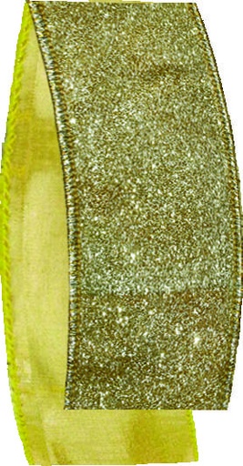 [OMK002] 10cm x 5yd Fabric Ribbon - Gold