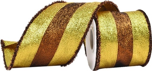 [OMK016] 10cm x 5yd Fabric Ribbon - Gold