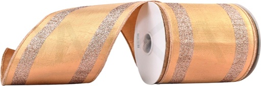 [OMK017] 6.3cm x 10yd Fabric Ribbon - Rose Gold