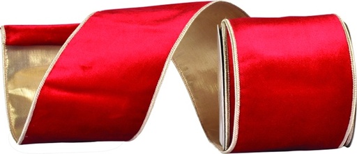 [OMK023] 6.3cm x 10yd Fabric Ribbon - Red