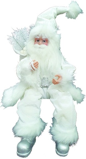 [TP051] 45cm Sitting Santa - White