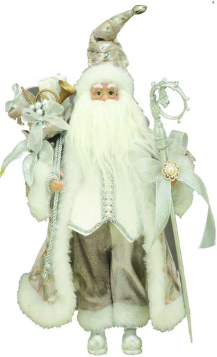 [TP095] 48" Standing Santa - Silver/Gold