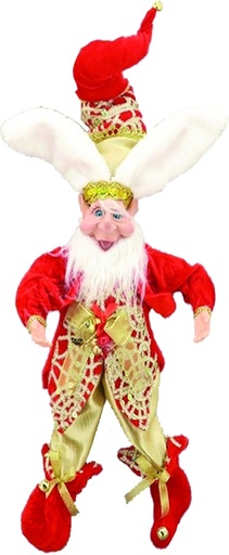 [TP076] 36" Plump Elf - Red/Gold
