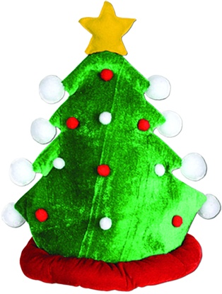 [20709] Plush Christmas Tree Hat