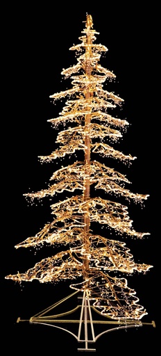 [EV028] 3m x 1.6m Illuminated Wide Leaf Tree - Gold