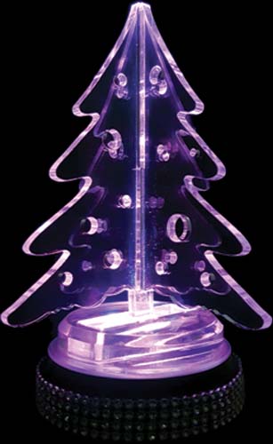 [RA2] 25cm Illuminated Rotating Acrylic Tree