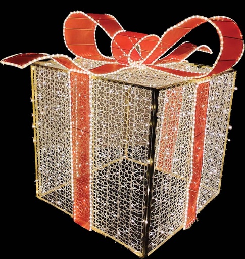 [GV016-100] 1m Light-Up 3D Gift Box, Warm White LED