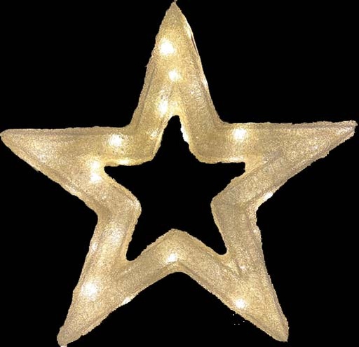 [HB006-60] 60cm Light-Up 3D Star, Warm White LED