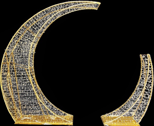 [HB019] 2.5m x 30cm Light-Up Crescent - Gold, Warm White LED