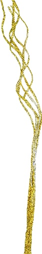[GL158] 90cm Glittered Curly Twigs - Gold