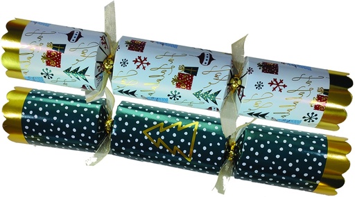 [SBC251] 30cm Classic Crackers w/ Christmas Design - Multicolour