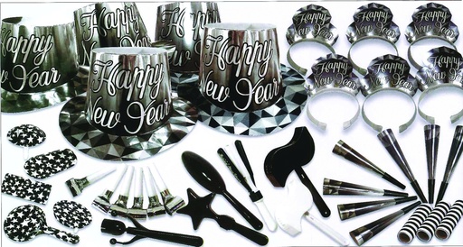 [Y38577] Monochrome Assortment for 50 - Black/Silver