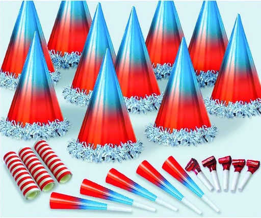 [Y38185] Blue Red Assortment for 10 - Blue/Red