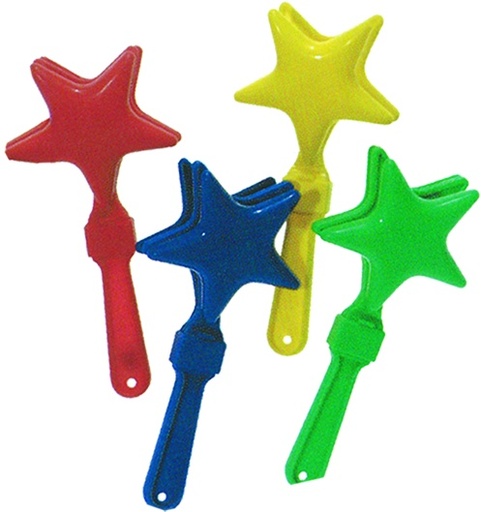 [Y20248] 16cm Star Clapper - Assorted Colours