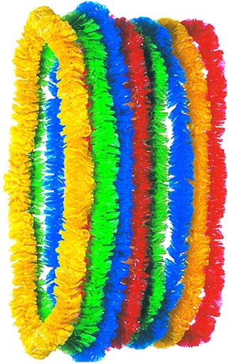[Y17136-B] 60cm Plastic Lei - Blue
