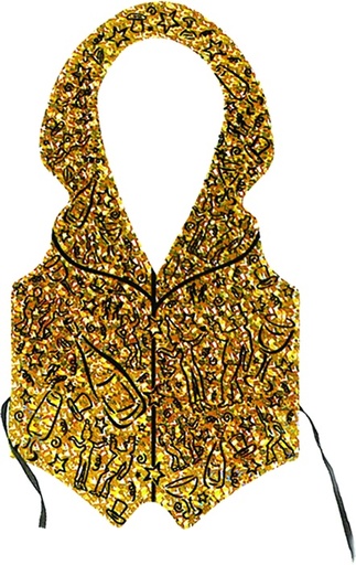 [Y802-GD] Holographic Vest - Gold
