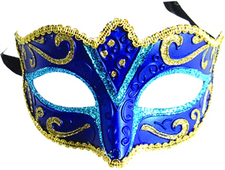 [CF010-B] Glitter Mask - Blue