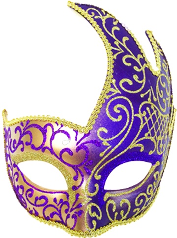 [CF017-PL] Ornate Mask - Purple