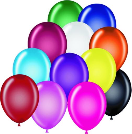 [BC-S] 12" Chrome Balloons - Silver
