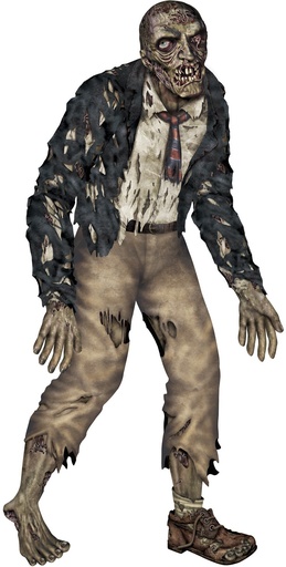 [00107] 1.8m Jointed Zombie - Brown/Black/White
