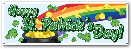 [30173] 1.5m x 53cm Happy St Patrick's Day Sign Banner