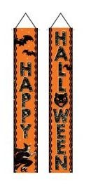 [00484] Vintage Halloween Fabric Door Panel Set