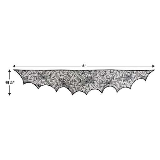 [00497] Spider Web Mantel Scarf