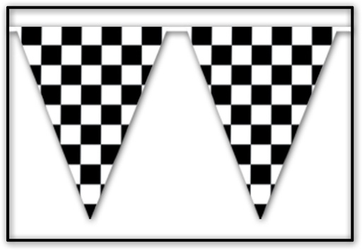 [50701] 36.5m x 43cm Checkered Outdoor Pennant Banner